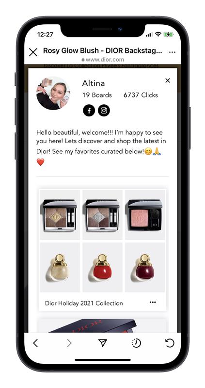 Sales advisor mobile experience