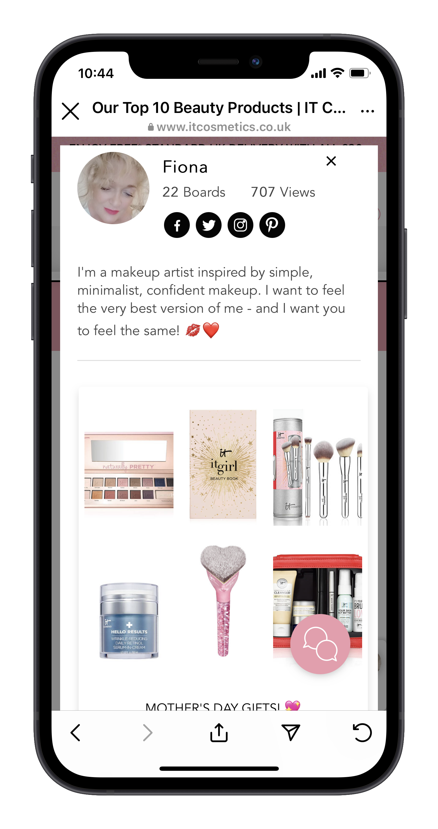 Sales advisor curated storefront