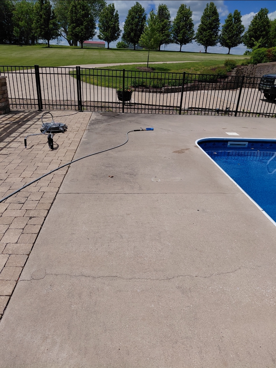 Pool Deck Cleaning - Before