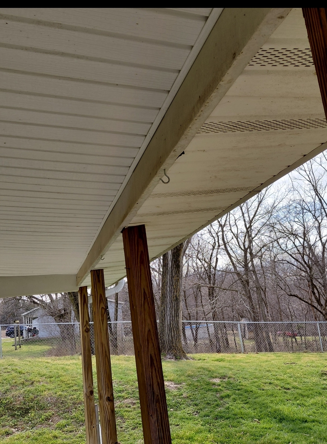 Soffit & Porch Cleaning - Before