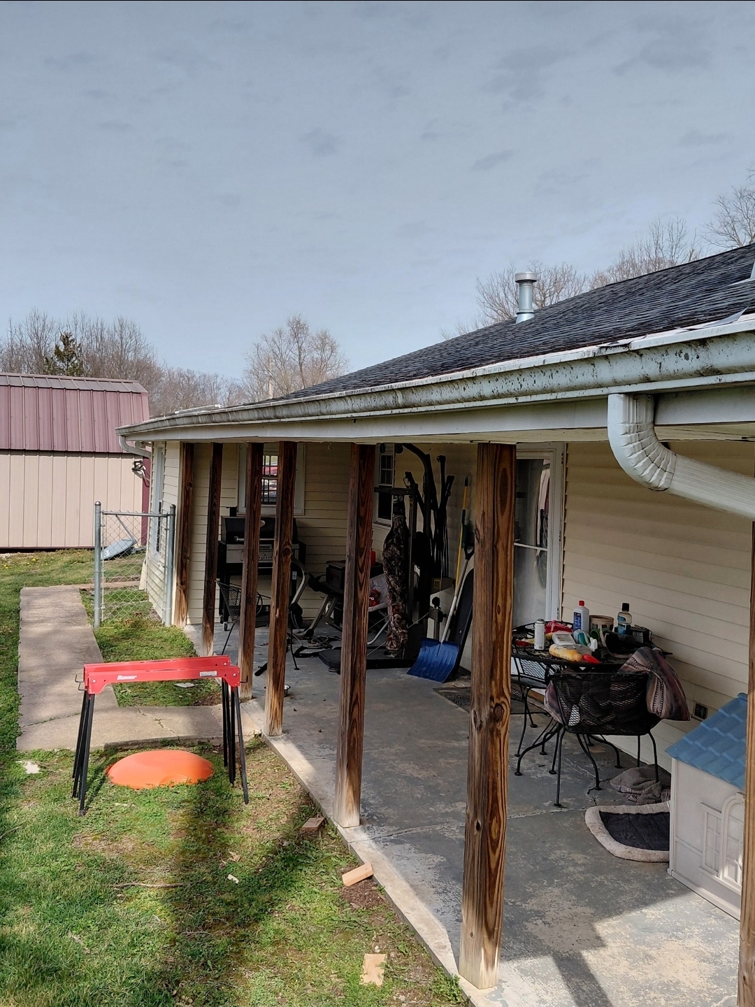 Patio & Gutters - Before