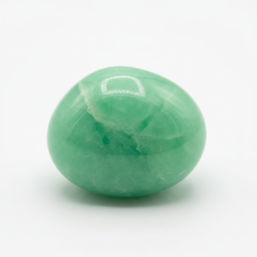 Chrysoprase crystal - detailed view showing color and natural formation