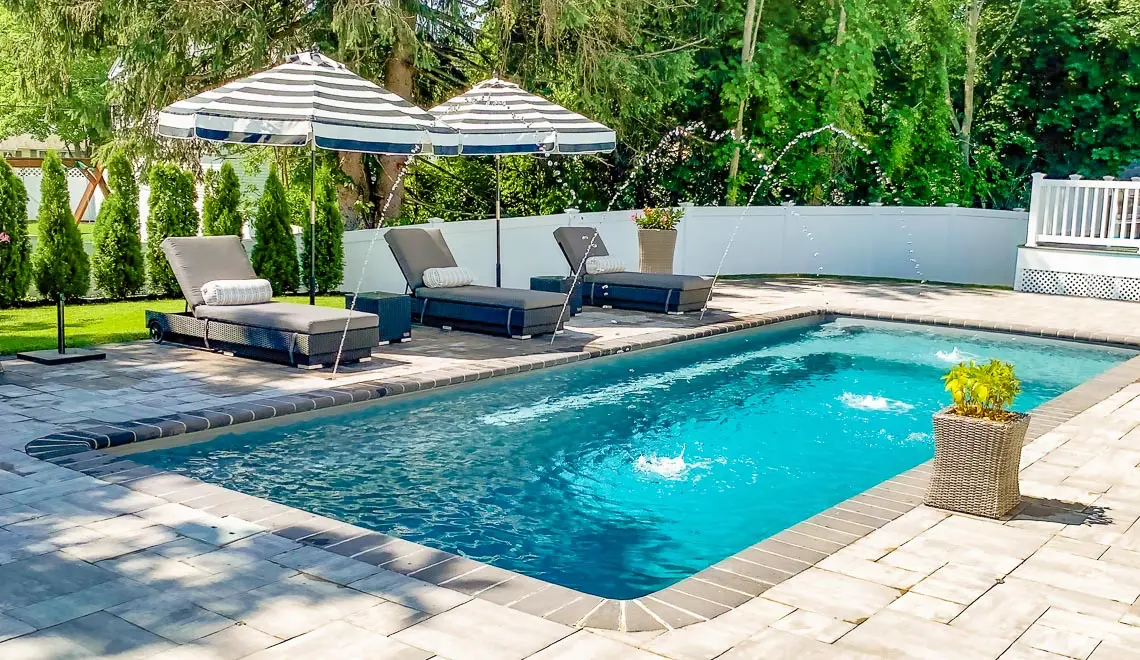 Leisure Pools The Reflection™ with Splash Deck Fiberglass Pool Thumbnail - St. Cloud Minnesota