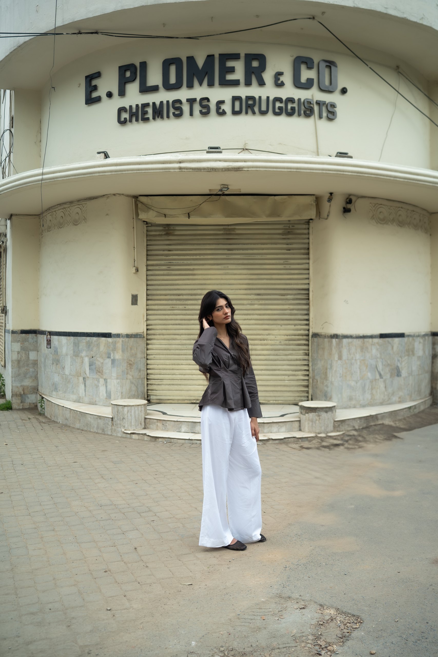 Pleated Peplum Shirt