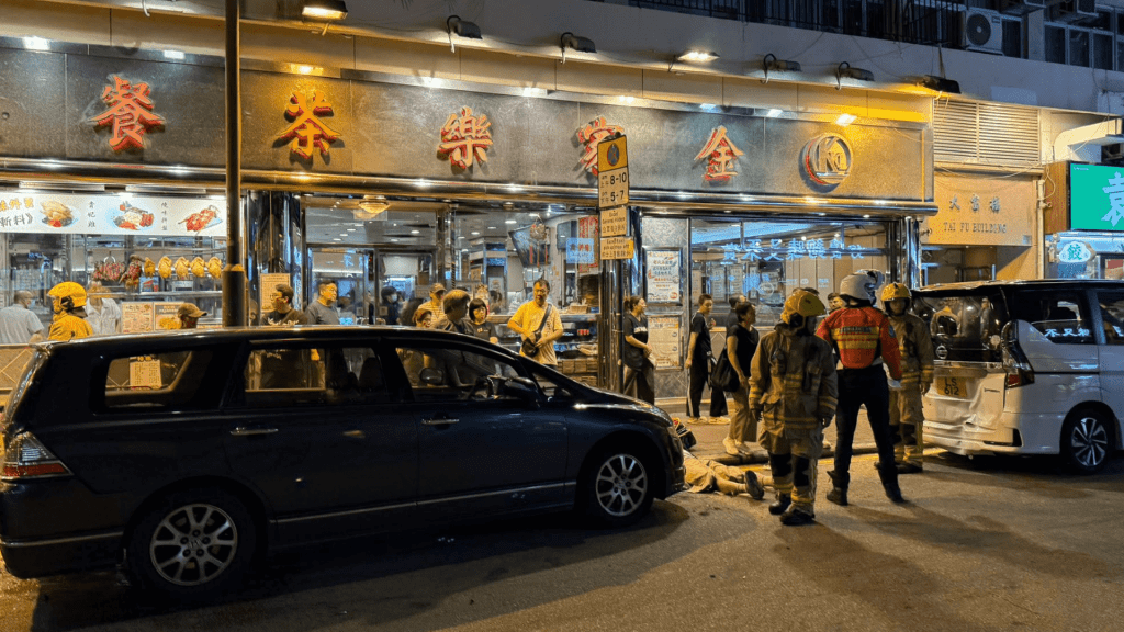 Man Trapped Between Parked Cars After Taxi Collision in Tai Kok Tsui, Driver Arrested