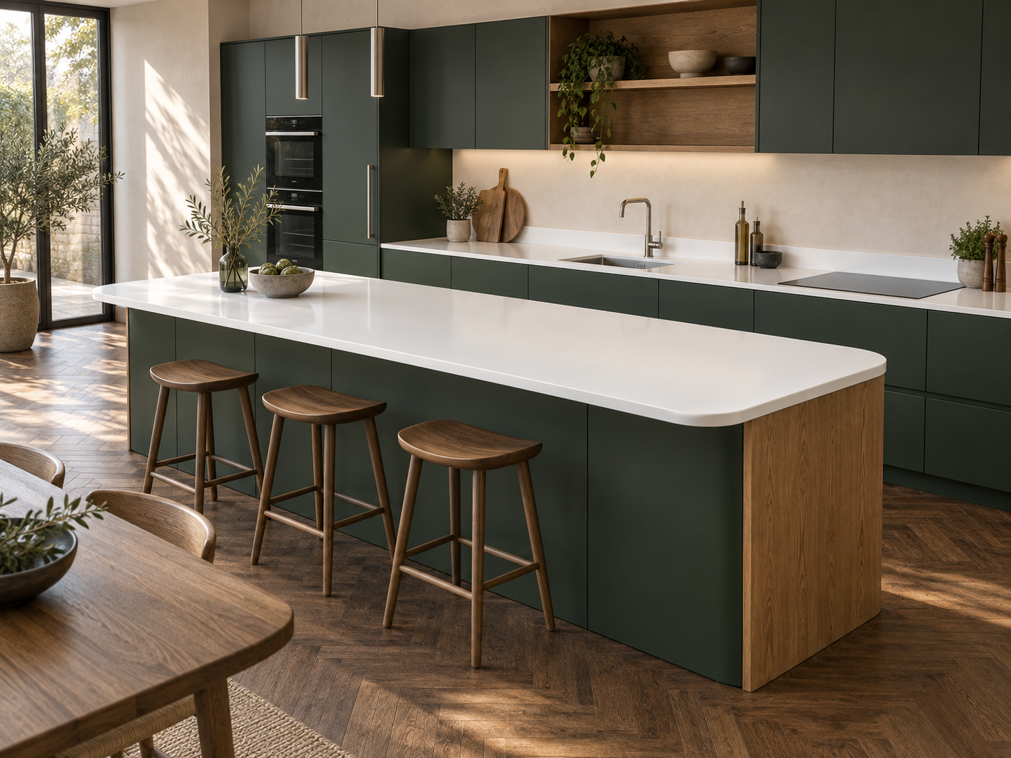 Concept visualization of TCE 4001 Pure White in a kitchen