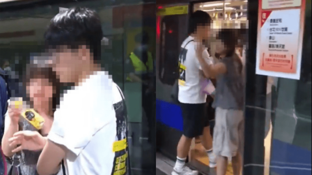 Hong Kong Man Challenged Over Drinking at Taipei Metro Station as Companion Argues With Staff