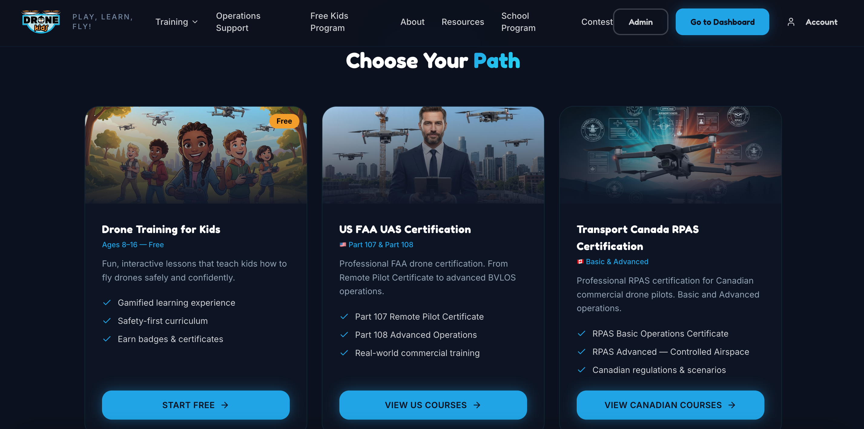 DRONE KIDS ACADEMY — MOBILE APP, WEB APP, DRONE SIMULATOR
