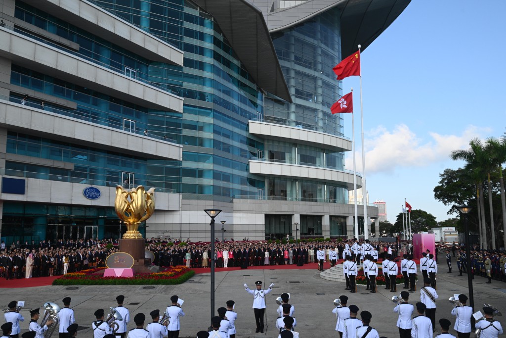 Hong Kong Marks 77th National Day With Space Greetings