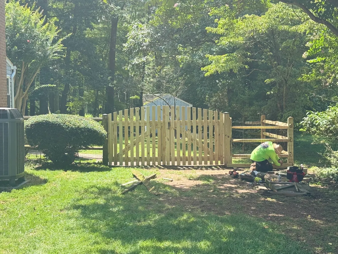 Wood Privacy Fence Installation