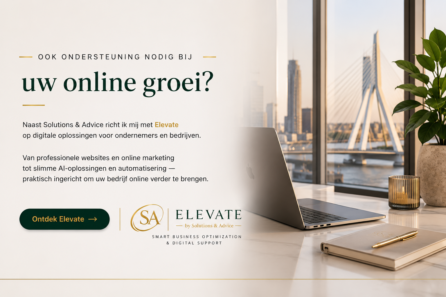 Solutions & Advice introduceert Elevate — professionele websites, online marketing, AI-oplossingen en automatisering