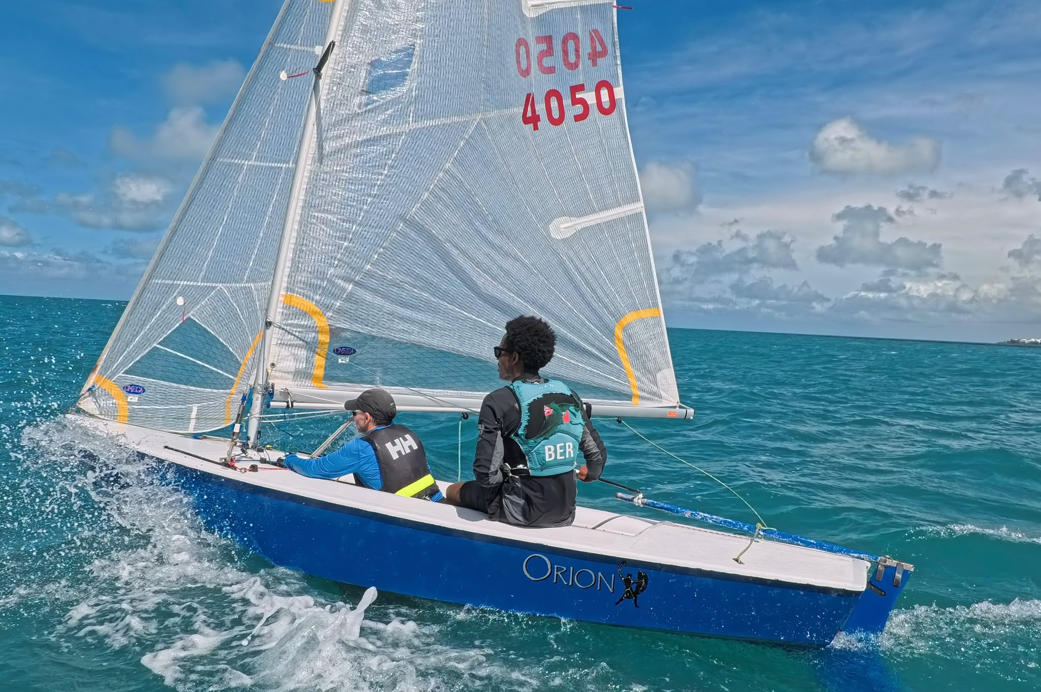 BER sailors competing on Bermuda's blue water