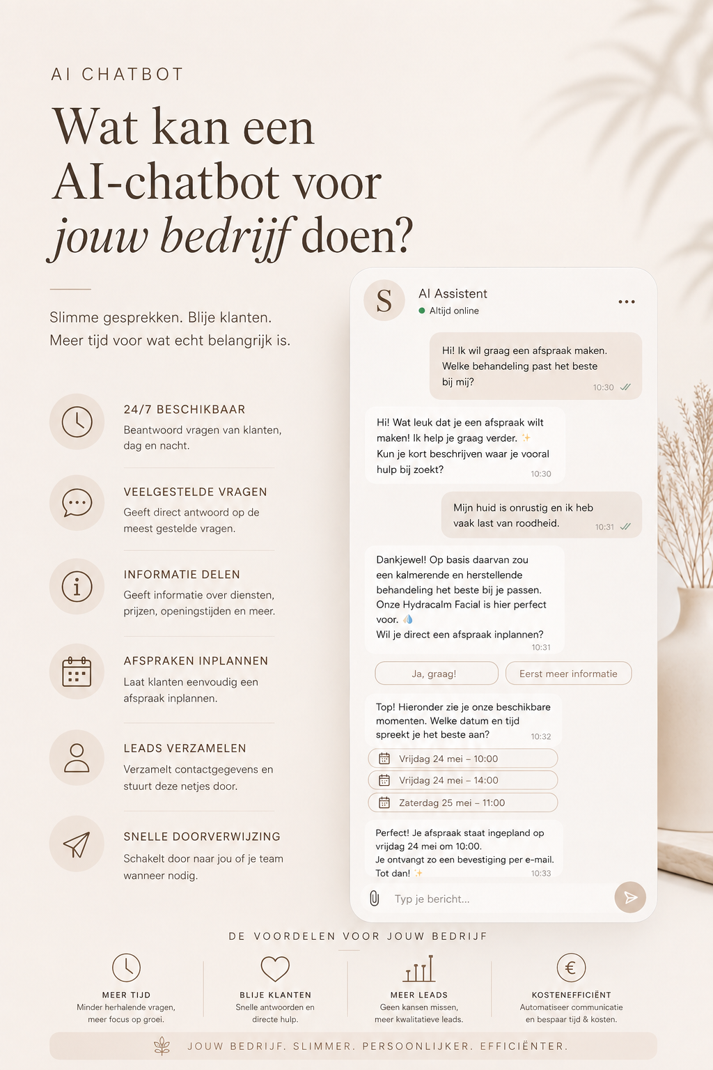 Altijd bereikbaar voor jouw klanten