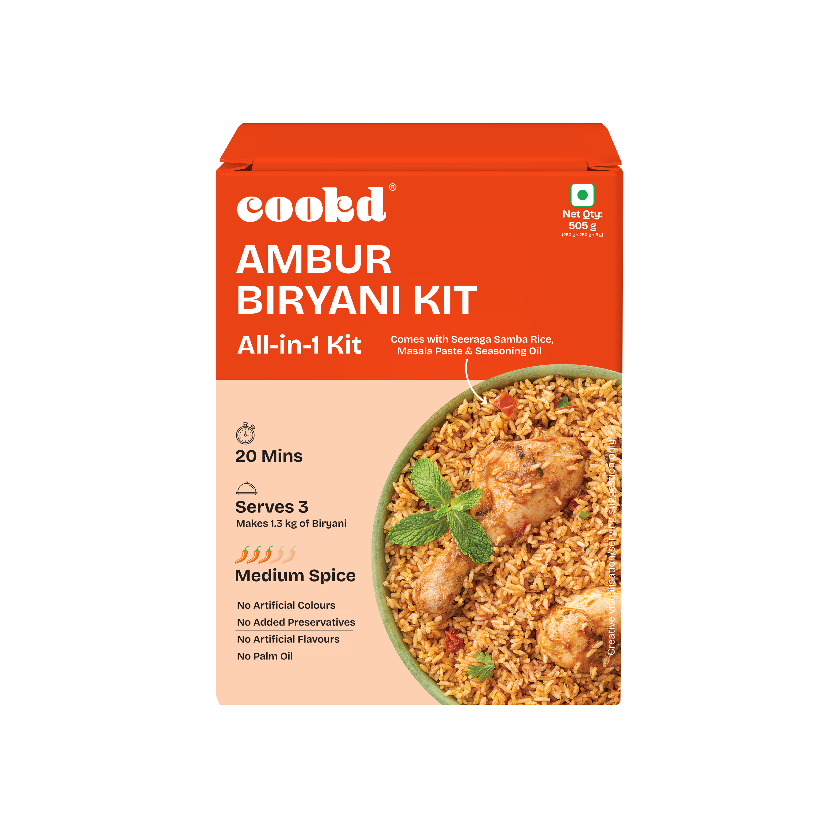 Ambur Biryani Kit - Front of Pack