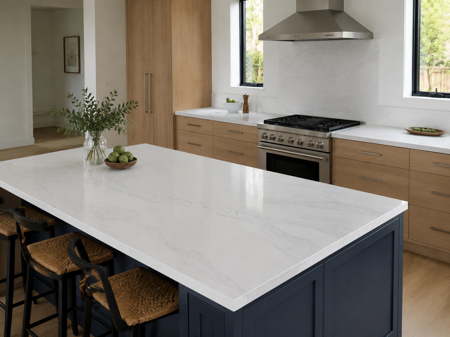 Concept visualization of TCE 4048 Bianco Blu in a space