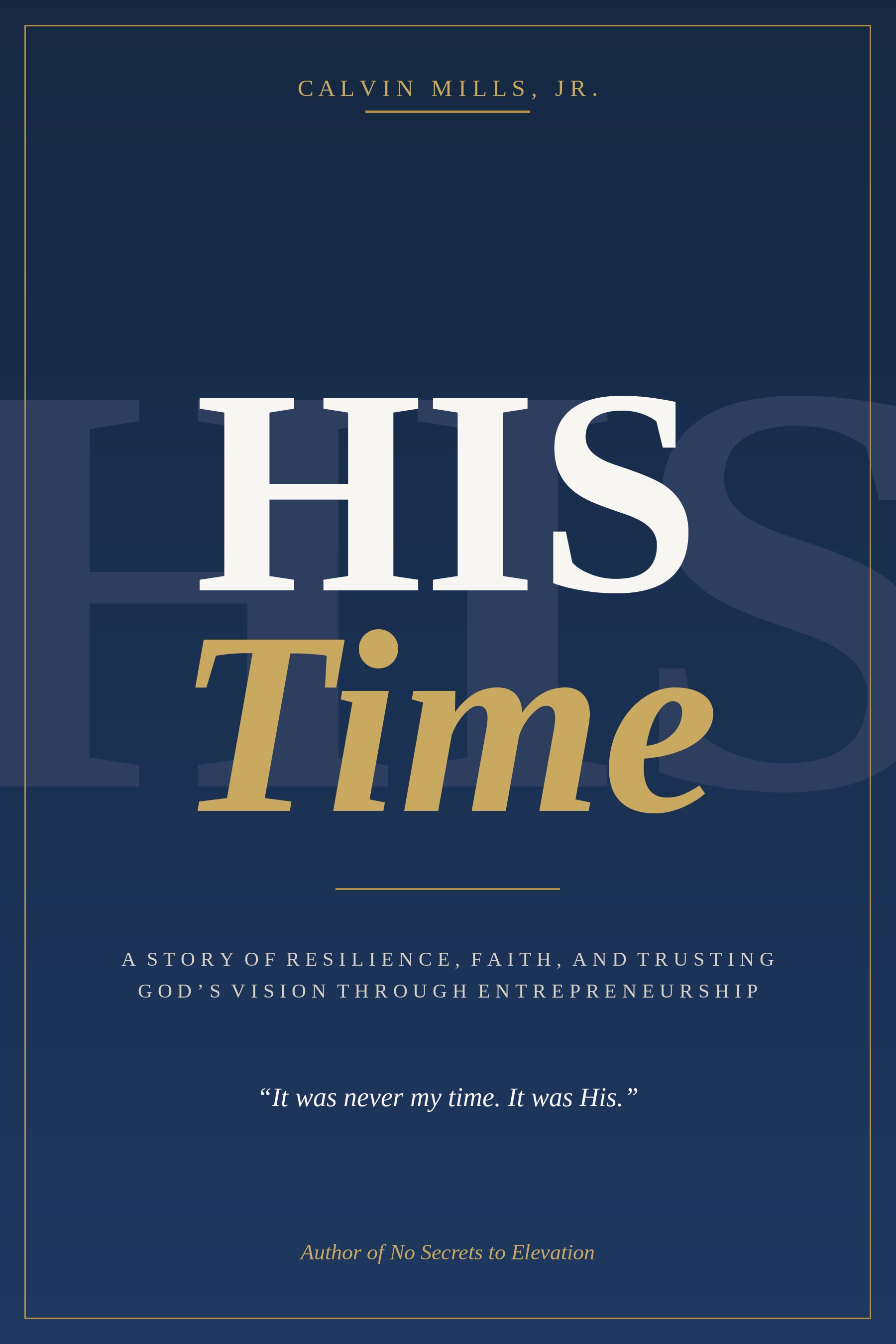 His Time signed hardcover