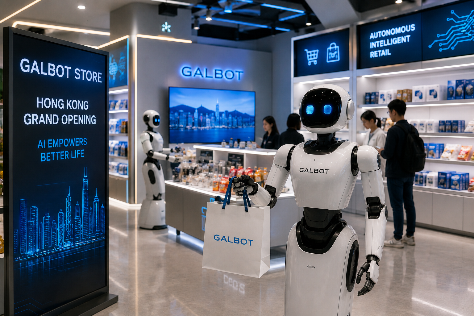 Galbot opens three fully autonomous robot retail stores in Hong Kong