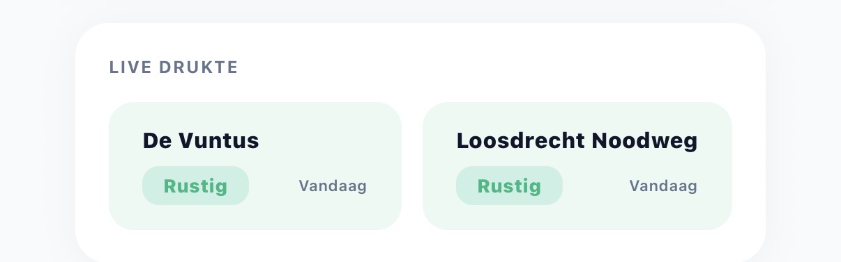 Live drukte in VeiligDichtbij app
