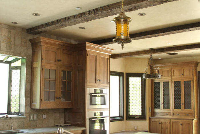 Custom Beam Ceiling Kitchen