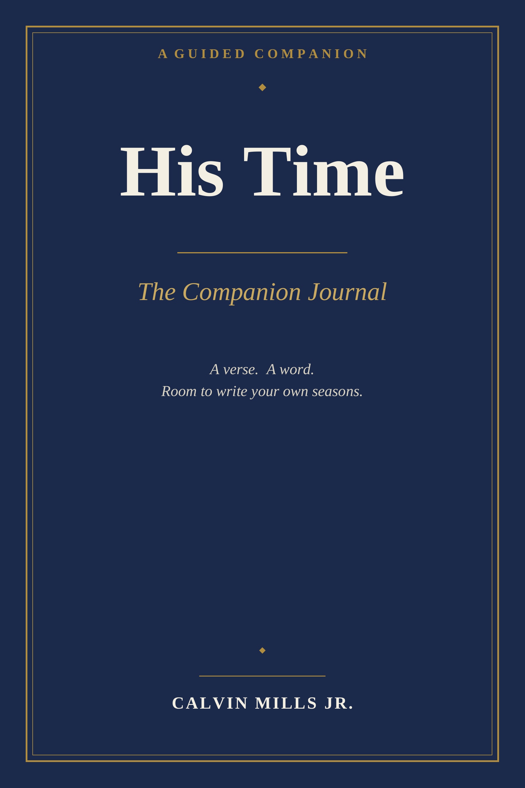 His Time: The Companion Journal cover by Calvin Mills Jr.