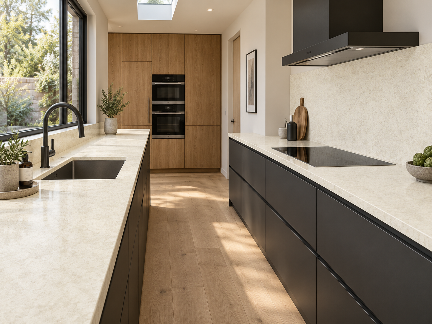 Concept visualization of TCE 4052 Natural Cream in a kitchen