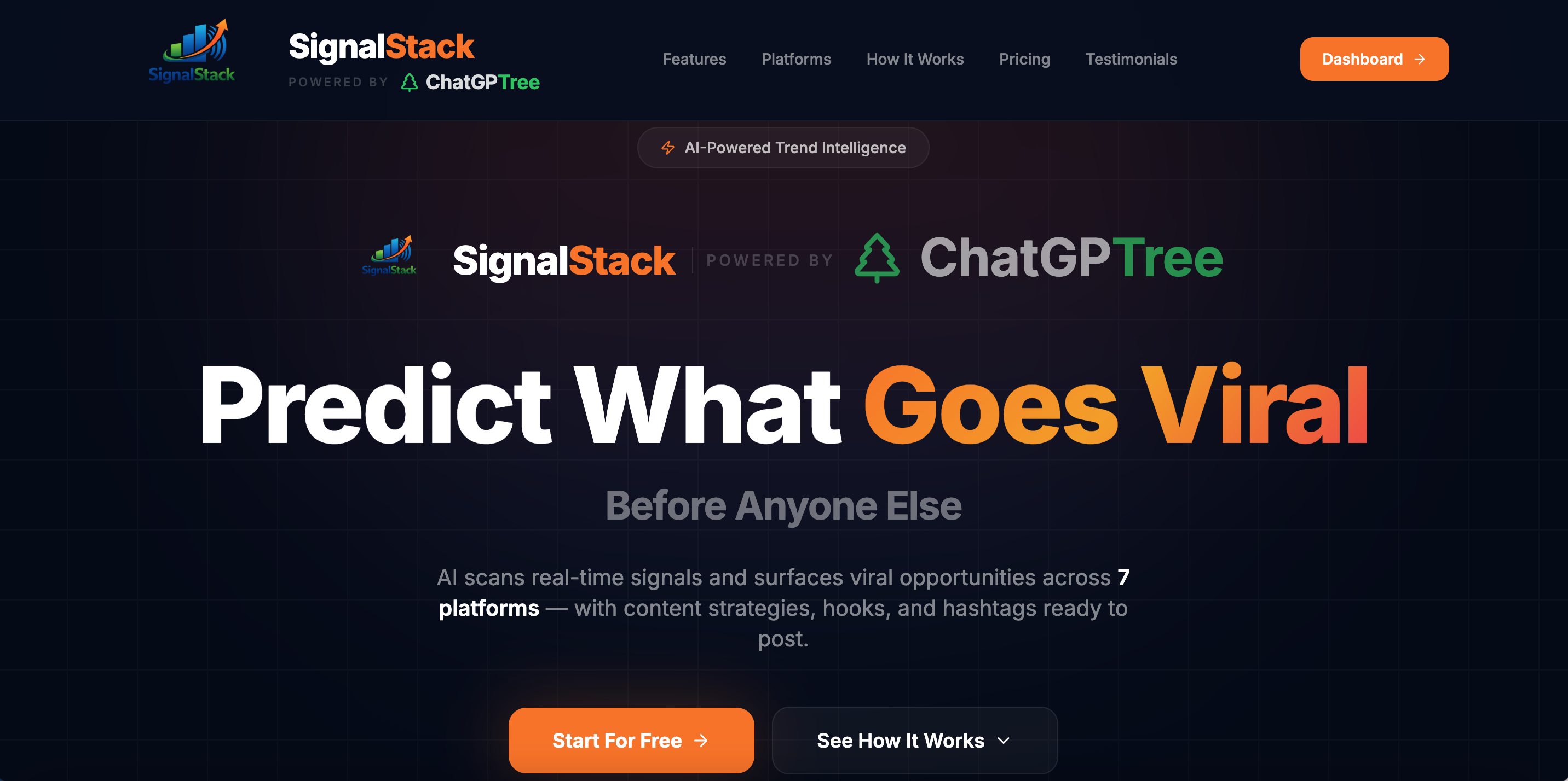 SIGNAL STACK — WEB APP, AI INTELLIGENCE