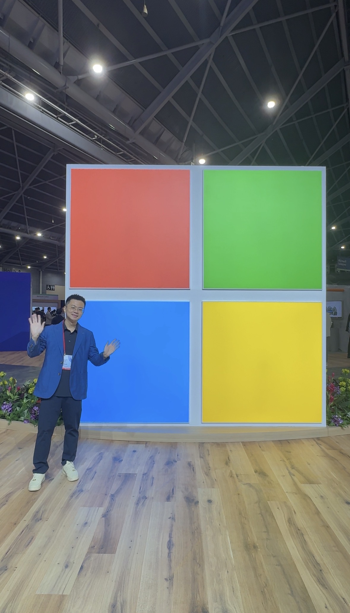 Adam at the Microsoft event in Singapore as a creator partner